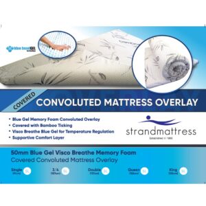 Strandmattress Blue Gel Memory Foam Topper