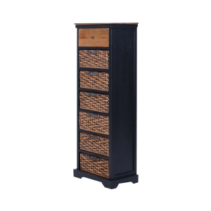 HII Anique 7 Black Drawer Tallboy